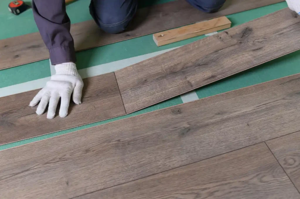 Eco-friendly and water-resistant linoleum flooring installation in Birmingham offering durable and cost-effective solutions for homes and businesses