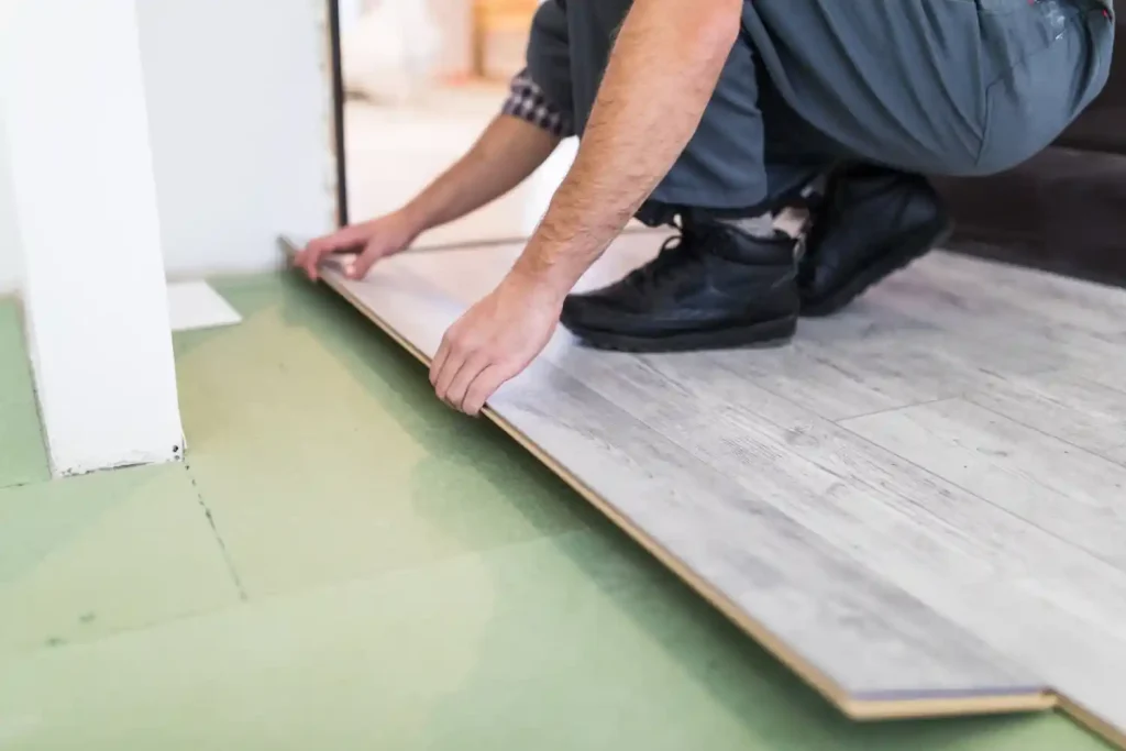 High quality vinyl cushion flooring designed for comfort, safety, and durability