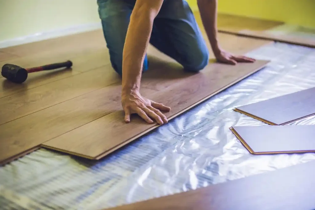 Professional vinyl flooring installation with elegant and modern floor designs